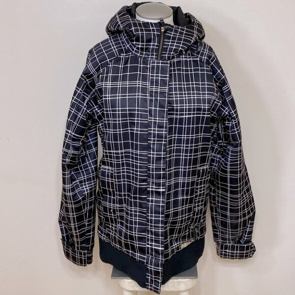 Billabong Altyr Winter Ski Snowboard Coat Black & White Lines S - Picture 12 of 16